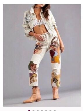 Free People Sunnies Patched Boyfriend Jeans Size 25